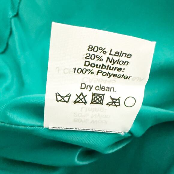 J. Crew | Wool Lined Kelly Green Short Pencil Straight Skirt Y2K Preppy | 12 - Picture 6 of 6